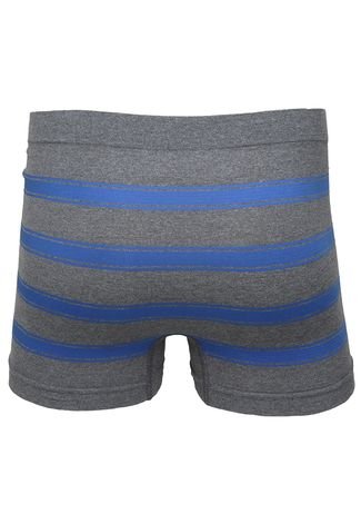 Cueca Calvin Klein Underwear Boxer Listrada Cinza/Azul