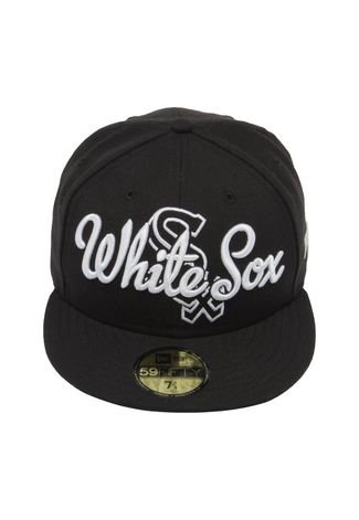 Boné New Era Fitted Chicago White Sox Preto
