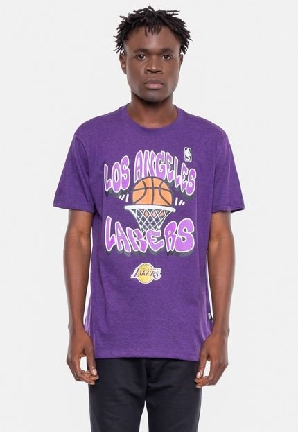 Camiseta NBA Basket Los Angeles Lakers Roxa - Marca NBA