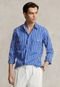 Camisa Polo Ralph Lauren Reta Listras Azul - Marca Polo Ralph Lauren