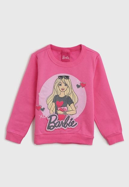Blusa de Moletom Malwee Kids Infantil Barbie Rosa - Marca Malwee Kids