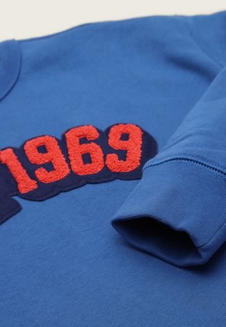 Blusa Infantil de Moletom GAP 1969 Azul