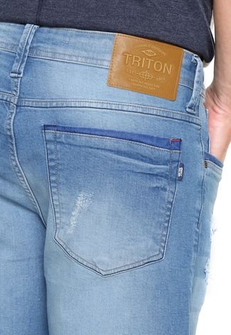 Bermuda Jeans Triton Kaue Azul