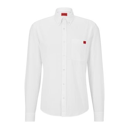 Camisa De Botão Slim-Fit Em Algodão Oxford - Marca HUGO