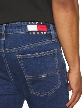 Calça Tommy Jeans Masculina Skinny Simon Denim Escura