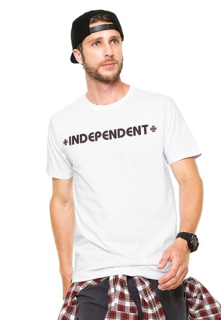 Camiseta Independent Bar Cross Logo Branca - Marca Independent