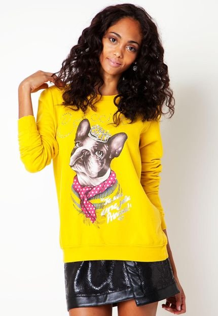 Blusa Colcci Comfort Dog Amarela - Marca Colcci