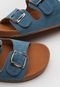 Rasteira Birken FiveBlu Suede Azul - Marca FiveBlu