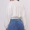 Camisa Cropped Viscose Manga Longa Natural - Marca RAIZZIS