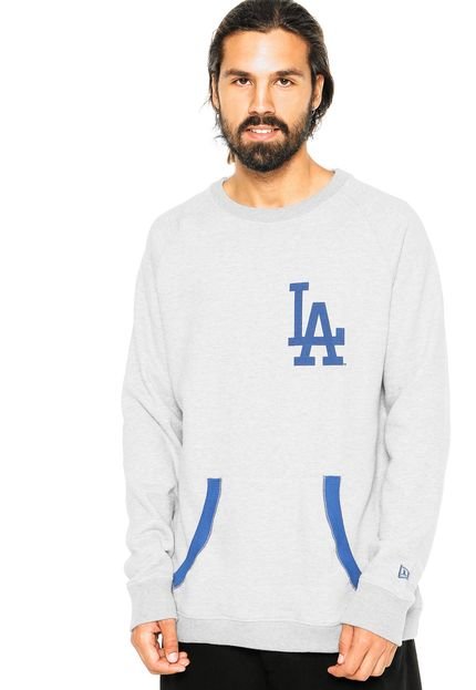 Moletom New Era 11 Los Angeles Dodgers Cinza - Marca New Era