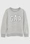 Blusa de Moletom GAP Infantil Logo Cinza - Marca GAP