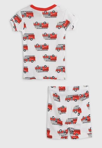 Pijama Infantil GAP Curto Full Print Branco