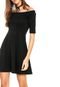 Vestido FiveBlu Curto Ombro-a-Ombro Preto - Marca FiveBlu