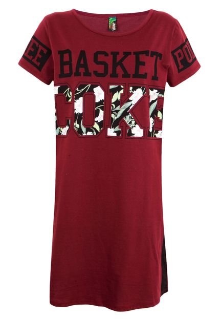 Vestido Coca-Cola Clothing Comfort Basquete Vinho - Marca Coca-Cola Jeans