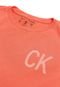 Camiseta Calvin Klein Kids Menino Lettering Laranja - Marca Calvin Klein Kids