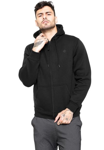 Moletom Flanelado Aberto FiveBlu Basic Preto - Marca FiveBlu