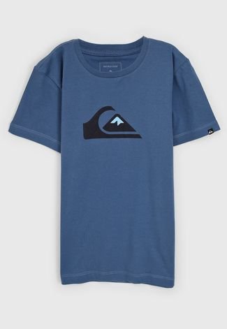 Camiseta Quiksilver Infantil Logo Azul