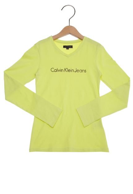 Blusa Calvin Klein Estampa Infantil Verde - Marca Calvin Klein Kids