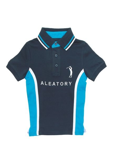 Camiseta Aleatory Menino Escrita Azul-Marinho - Marca Aleatory