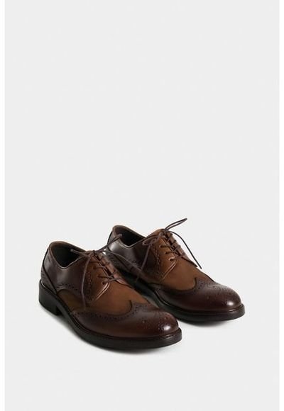 Zapatos Cord n Solar De Cuero Para Hombre Combinaci n De Texturas