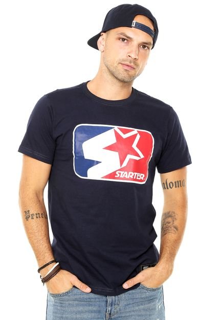 Camiseta Starter Logo Star Azul - Marca S Starter