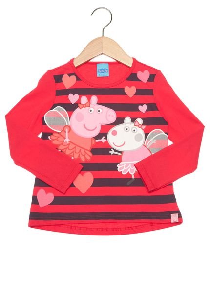 Blusa Malwee Peppa Pig Infantil Vermelha - Marca Malwee