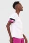 Camiseta Linho Forum Listras Off-White/Rosa - Marca Forum