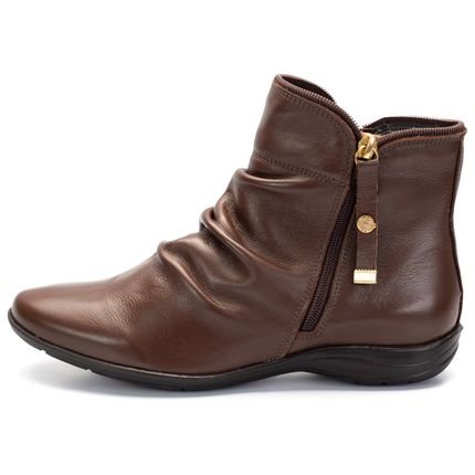 Bota cano curto Flat conforto  SB Shoes R.258B Chocolate - Marca SB Shoes