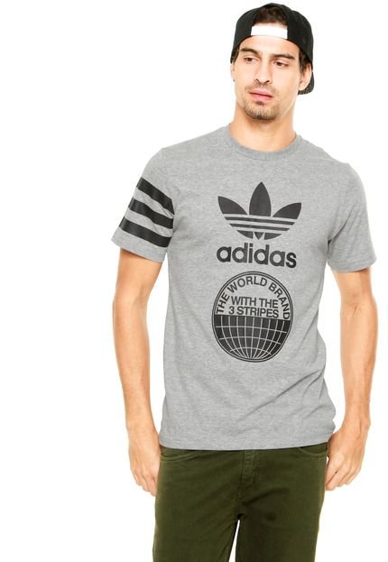 Camiseta adidas Originals Street Graphic Cinza - Marca adidas Originals