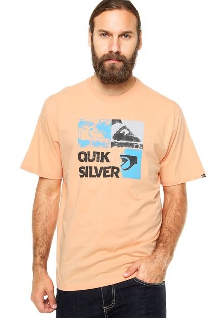 Camiseta Manga Curta Quiksilver Cube Laranja - Marca Quiksilver