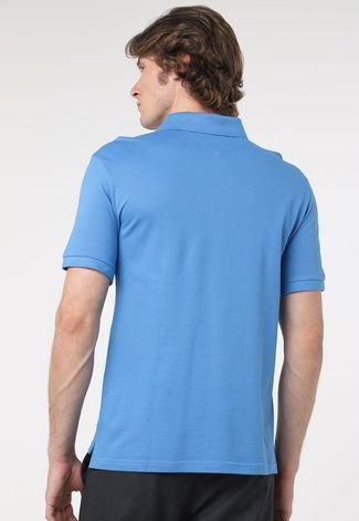 Camisa Polo Tommy Jeans Reta Lisa Azul - Compre Agora