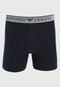 Kit 2pçs Cueca Emporio Armani Underwear Boxer Lisa Azul-Marinho - Marca Emporio Armani Underwear
