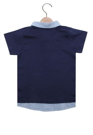 Camisa Polo Molekada Menino Azul-Marinho