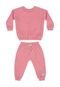 Conjunto Blusão e Calça para Bebê Menina Quimby Rosa - Marca Quimby