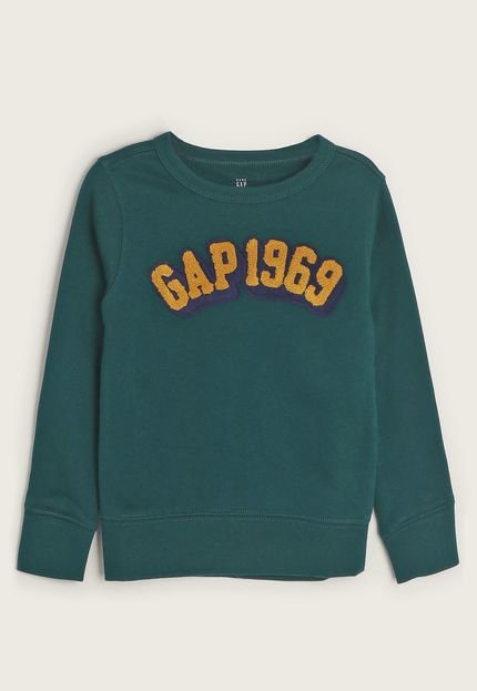 Blusa Infantil de Moletom GAP 1969 Verde - Marca GAP