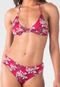 Calcinha Summer Soul Fio Duplo Cintura Baixa Floral Vermelho - Marca Summer Soul