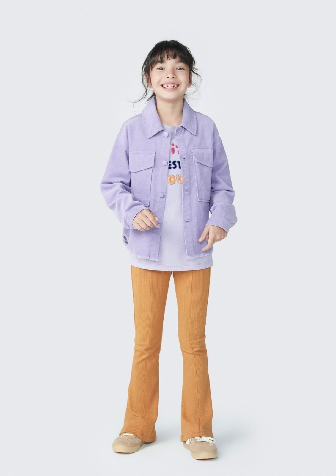 Camisa Infantil Menina Em Veludo Cotelê - Marca Hering Kids