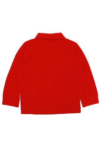 Camiseta Lacoste Kids Menino Lisa Vermelha