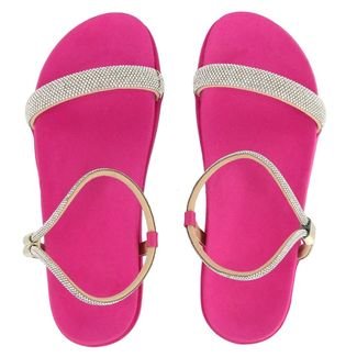 Sandália Dafiti Shoes Tiras Rosa - Compre Agora