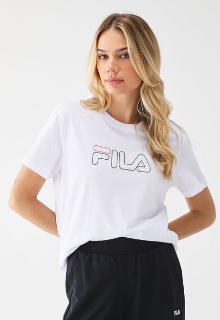 Camiseta Fila Regular Basic Outline Branca - Marca Fila