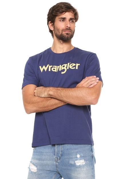 Camiseta Wrangler Basic Azul - Marca Wrangler