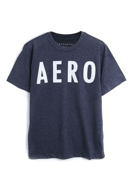 Camiseta Aeropostale Menino Lettering Azul-Marinho - Marca Aeropostale