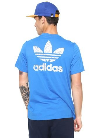 Camiseta adidas Originals Reta Logo Azul