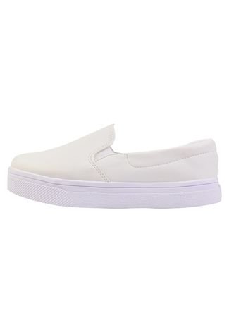 Sapatos Femininos Slip on Tenis Calce Facil Confortavel Branco - Compre  Agora