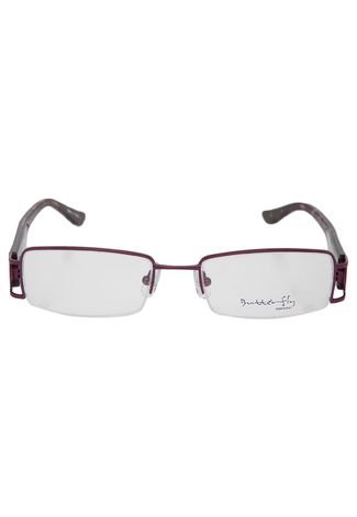 Óculos de Grau Butterfly Marmorizado Vinho/Marrom