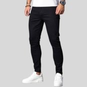 Kit 2 Calça Jeans Masculina Preta Skinny Premium com Elastano e Costura Reforçada Preta - Marca TEX JEANS