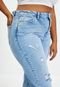 Calça Cropped Jeans Trendyol Collection Mom Destroyed Azul - Marca Trendyol Collection