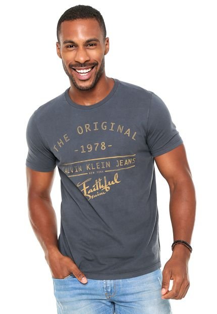 Camiseta Calvin Klein Jeans The Original Cinza - Marca Calvin Klein Jeans