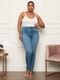 Calça Jeans Plus Size Silver Feminina Azul Médio - Marca CKF Wear