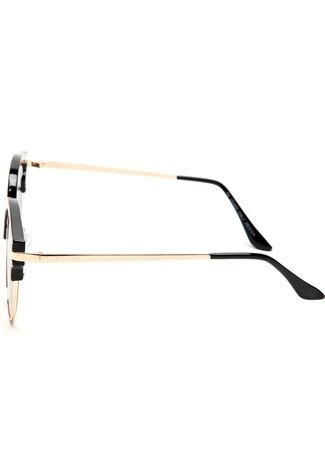 Óculos de Sol Thelure Redondo Dourado/Preto